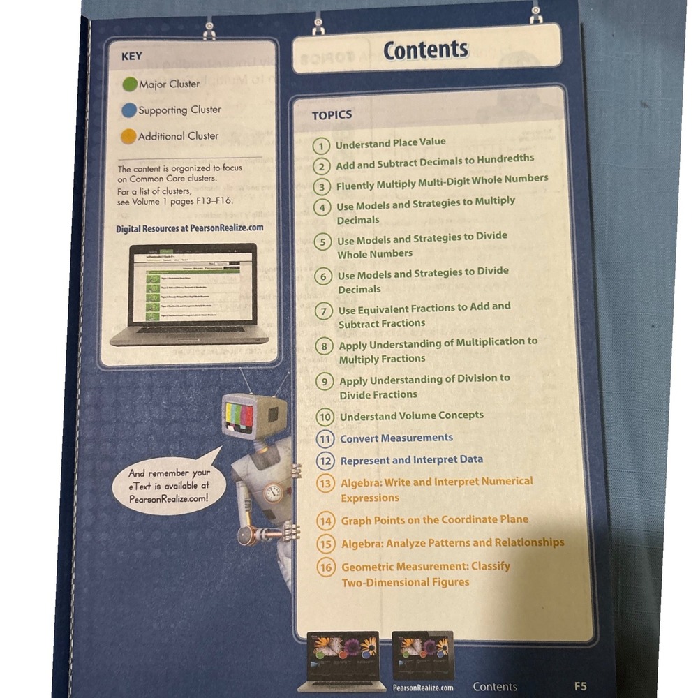 enVisionmath2.0 Grade 5 Volume 2 Common‎ Core Edition Pearson Math Text Book - Picture 5 of 16